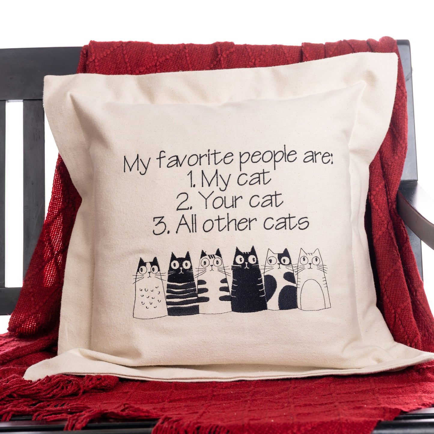 My Favorite Cats Pillow