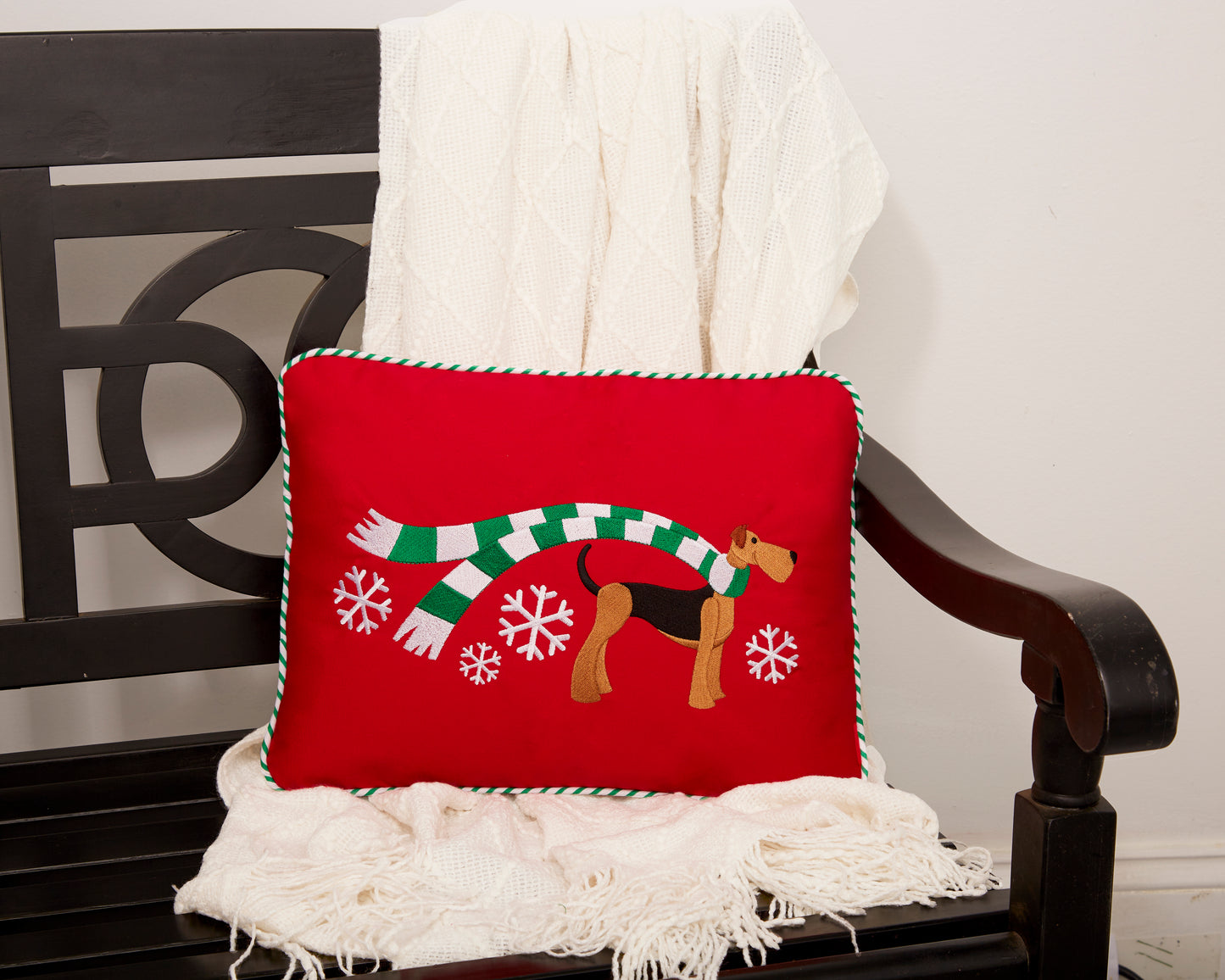 "Wrapped Up for Christmas" Pillow-20 Breeds Available