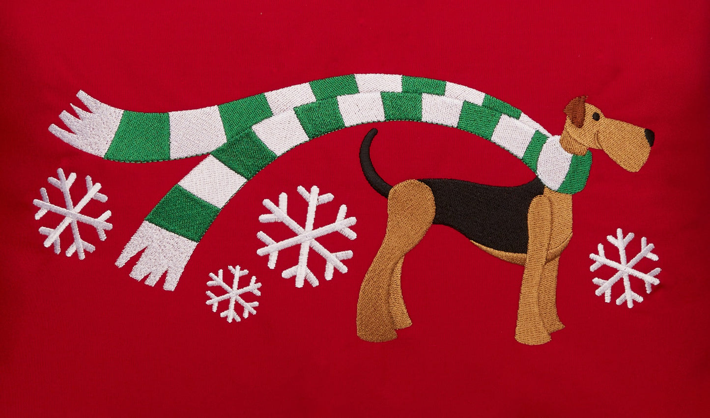 "Wrapped Up for Christmas" Airedale