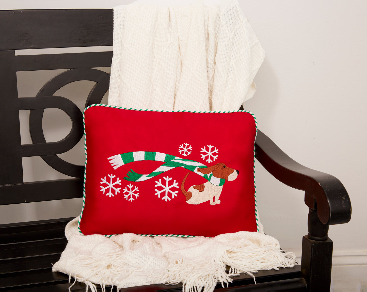 "Wrapped Up for Christmas" Pillow-20 Breeds Available