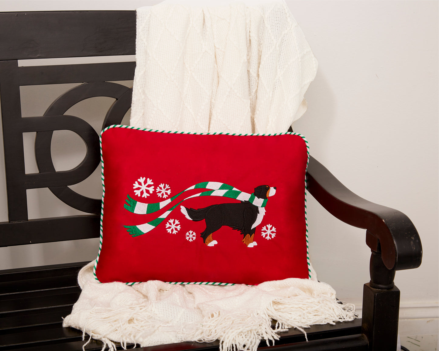 "Wrapped Up for Christmas" Pillow-20 Breeds Available