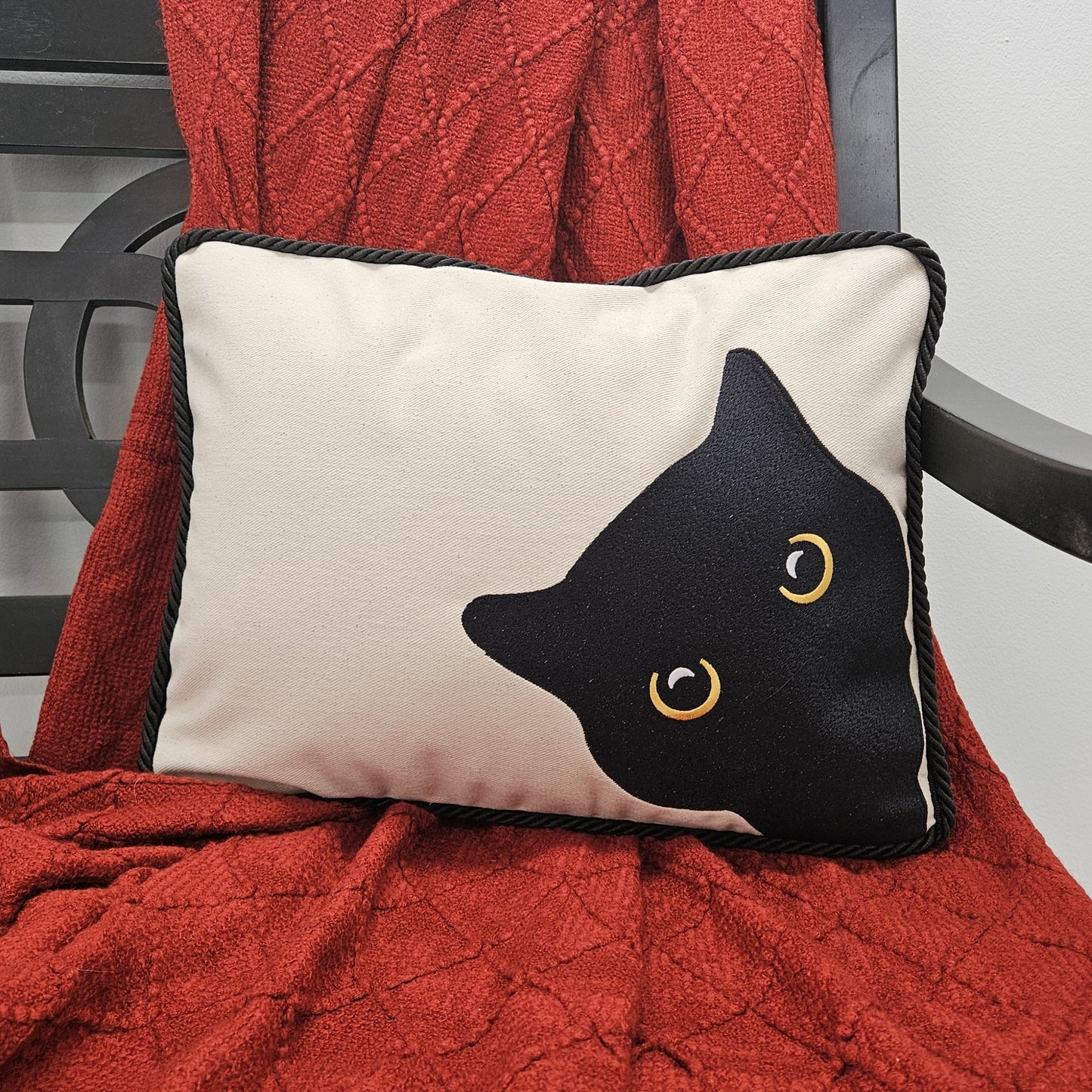 Black Cat Pillow