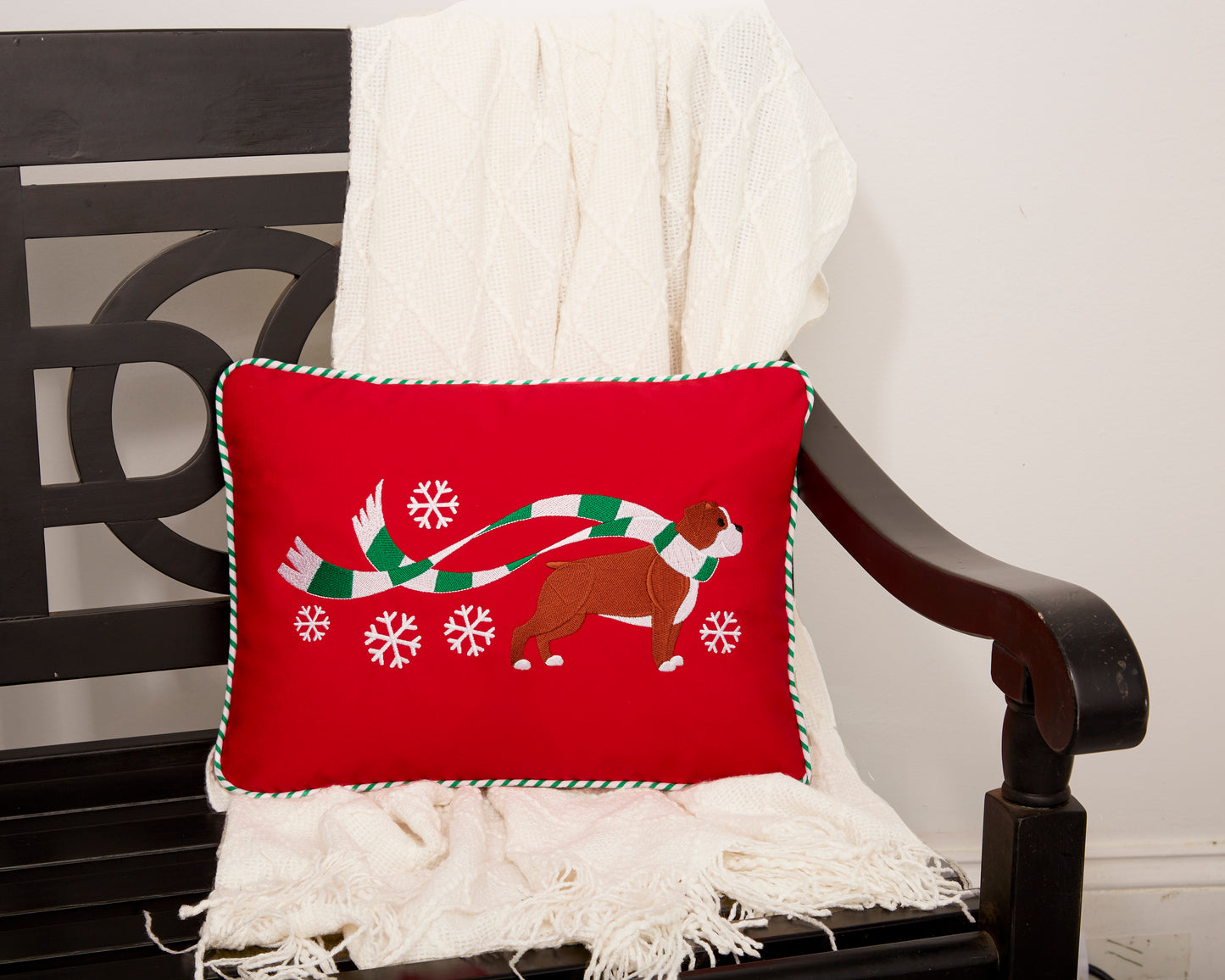 "Wrapped Up for Christmas" Pillow-20 Breeds Available