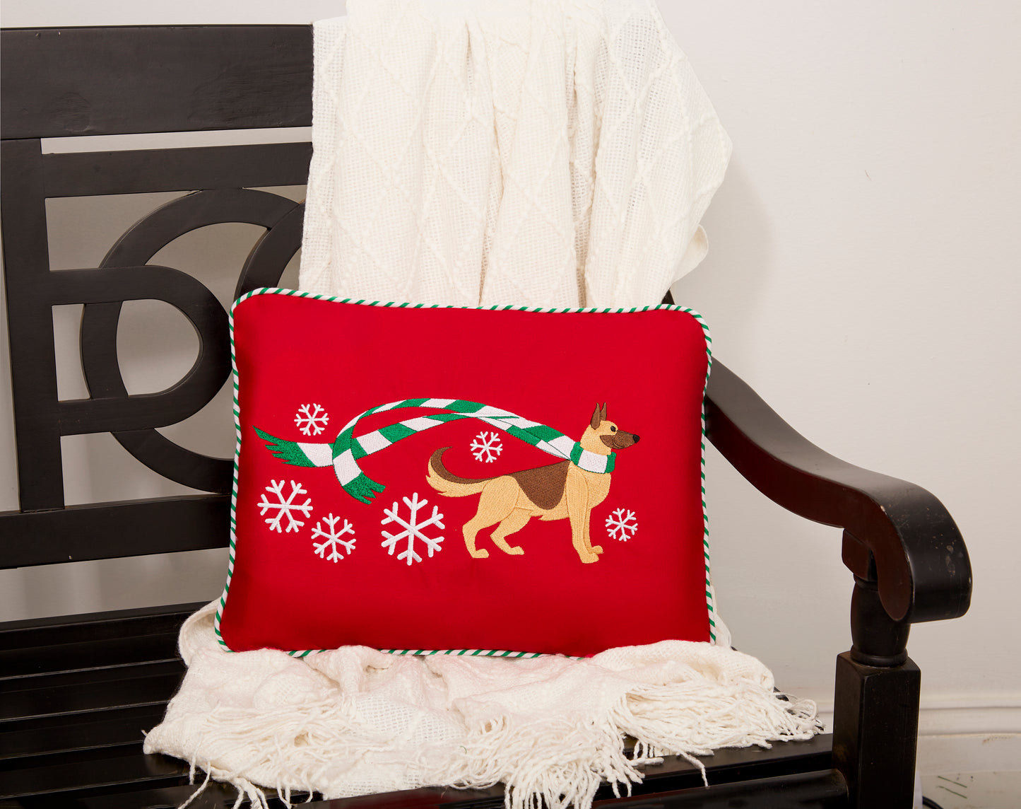 "Wrapped Up for Christmas" Pillow-20 Breeds Available