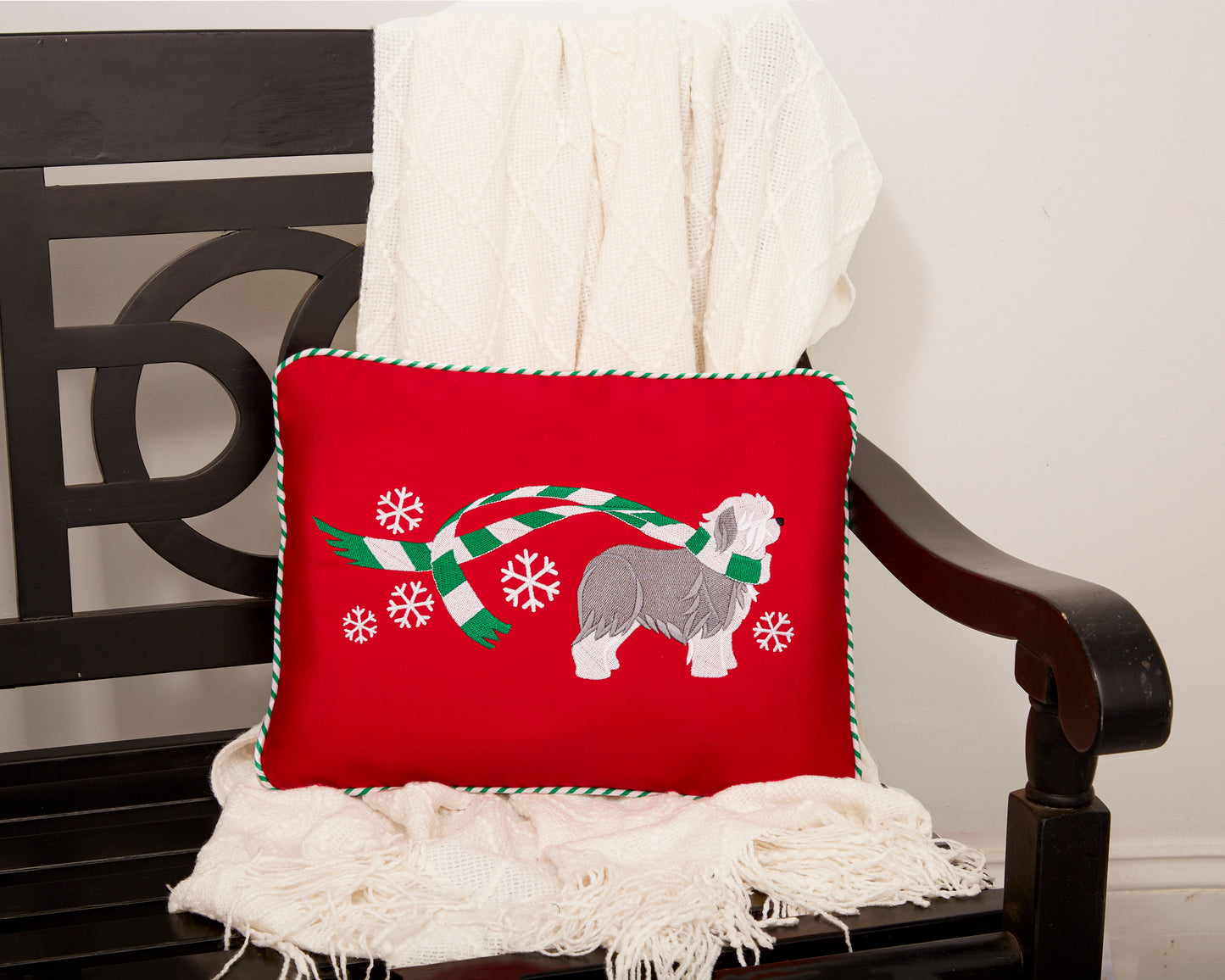 "Wrapped Up for Christmas" Pillow-20 Breeds Available