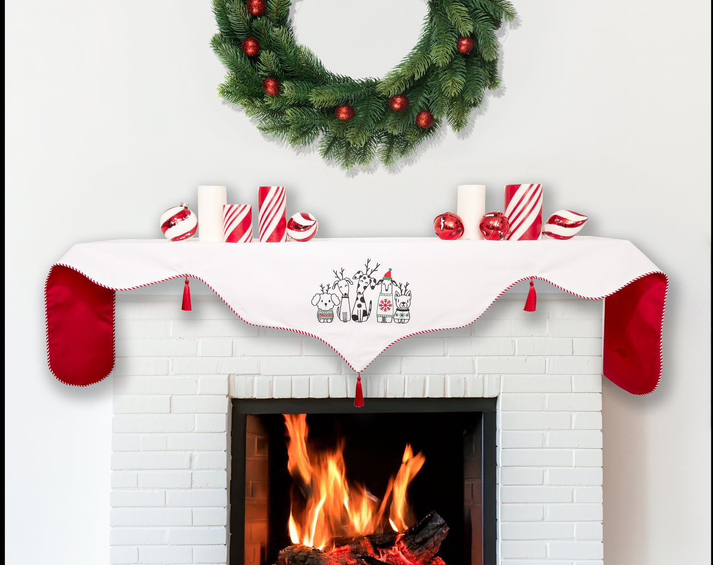 Reindogs Mantel Scarf