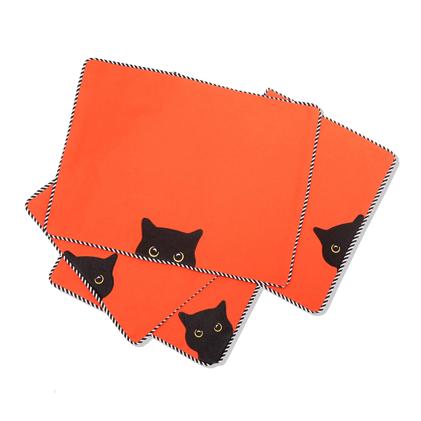 Peek-A-“Boo” Black Cat Placemats-Set of 4