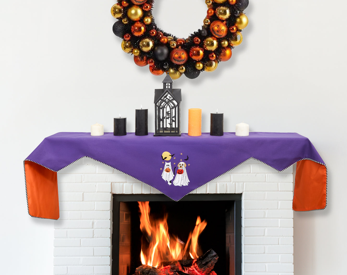 Ghost Dog and Cat Mantel Scarf