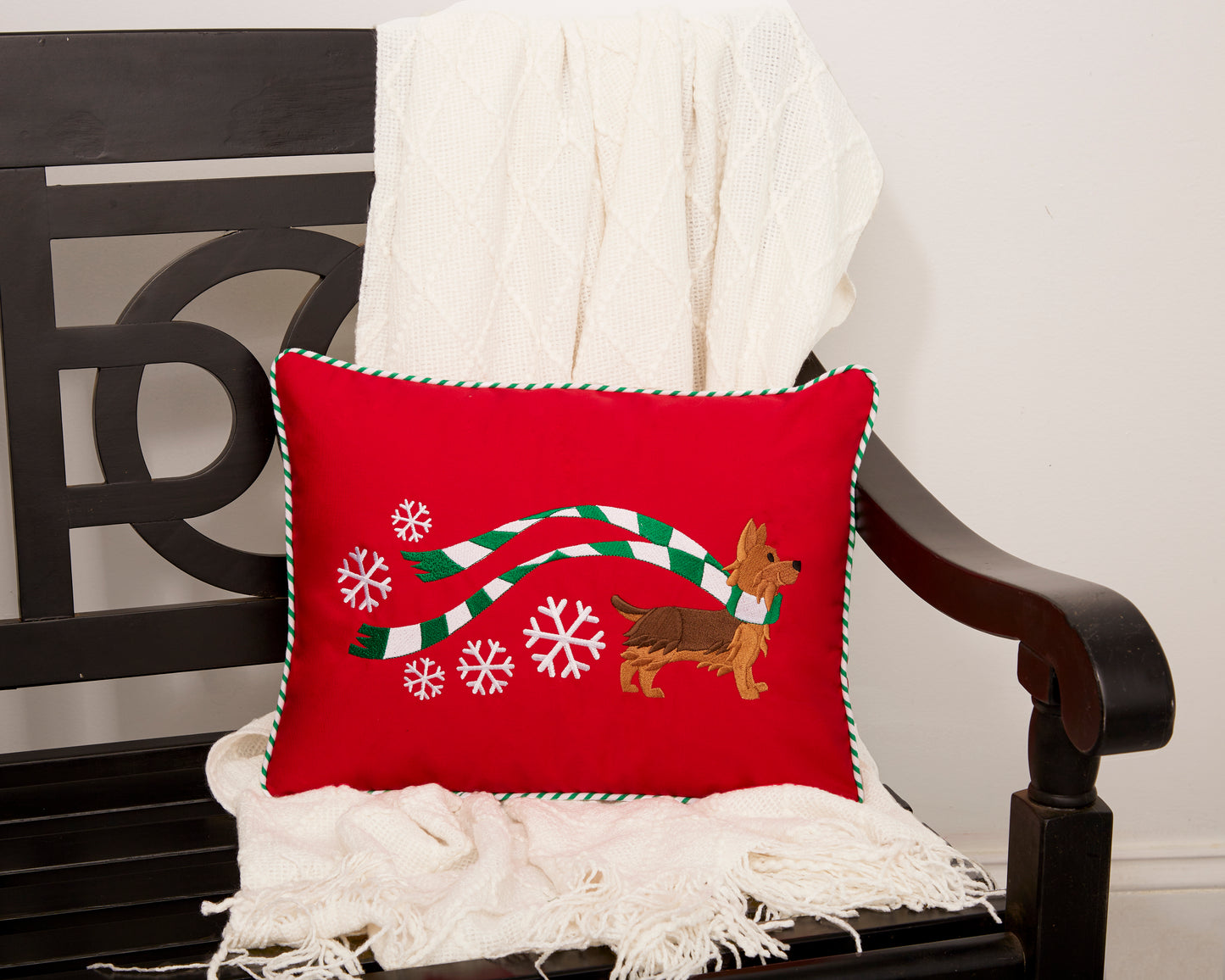 "Wrapped Up for Christmas" Pillow-20 Breeds Available