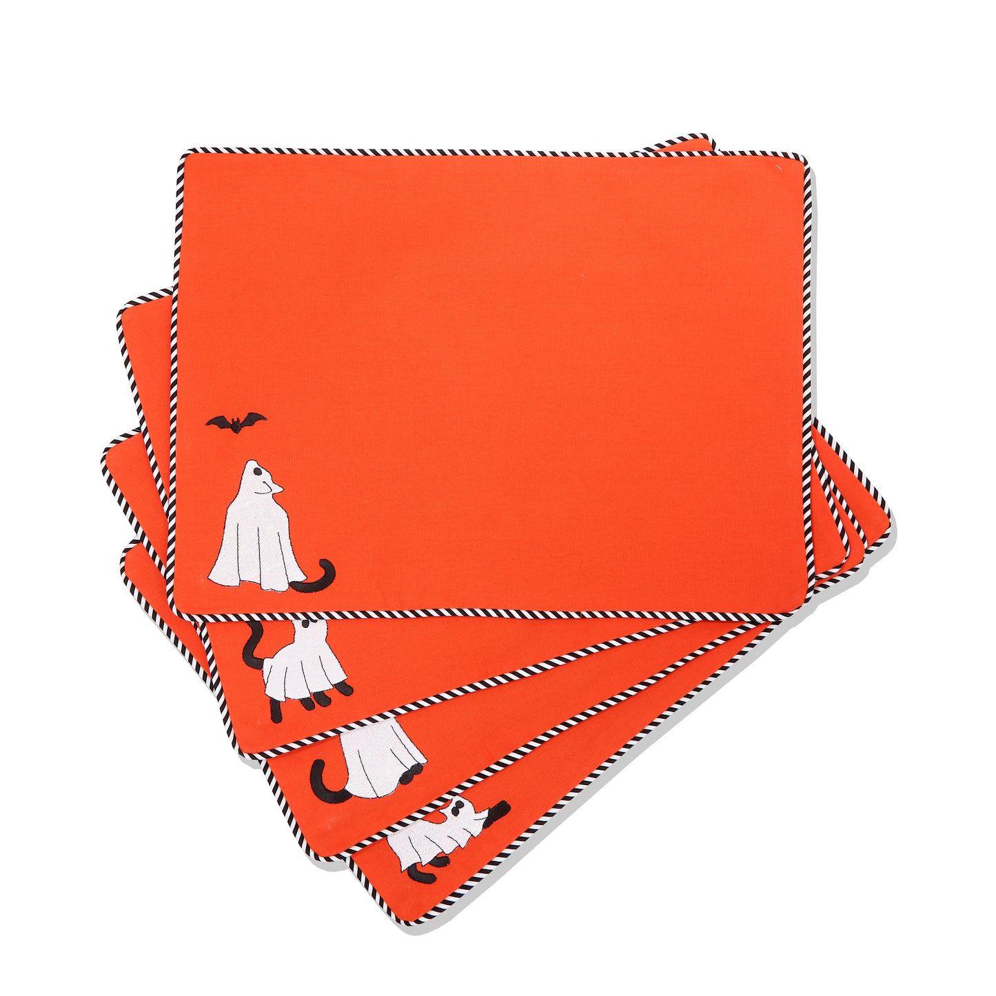 Playful Ghost Cats Placemats-Set of 4