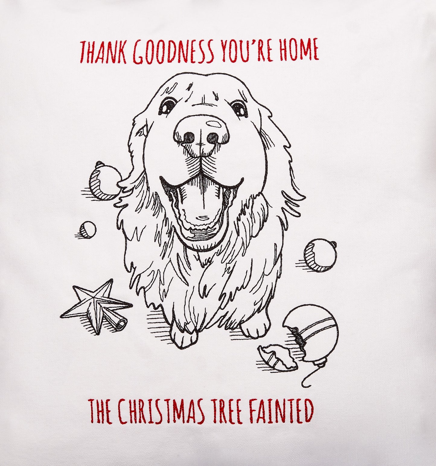 "Tree Fainted" Golden Retriever Pillow