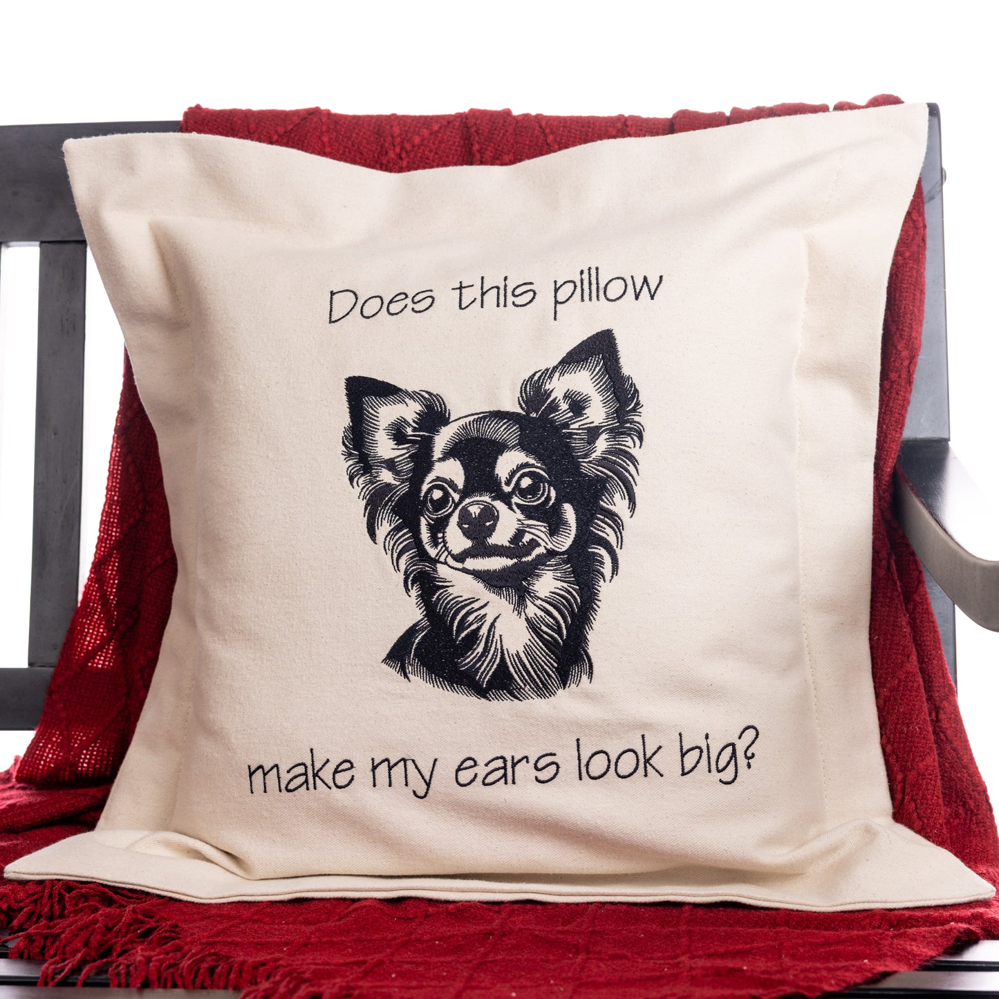 Long-Haired Chihuahua Pillow
