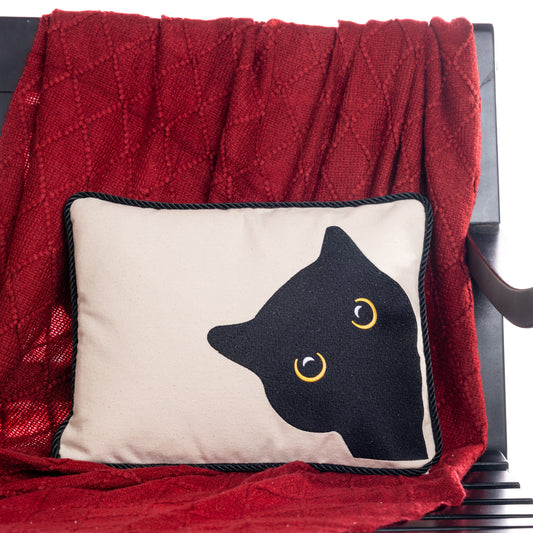 Black Cat Pillow