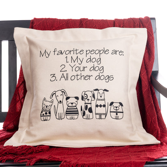 My Favorite Dogs Pillow