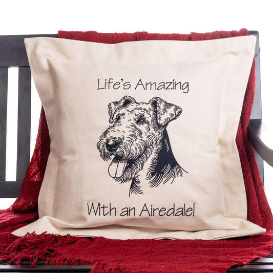 Amazing Airedale Pillow