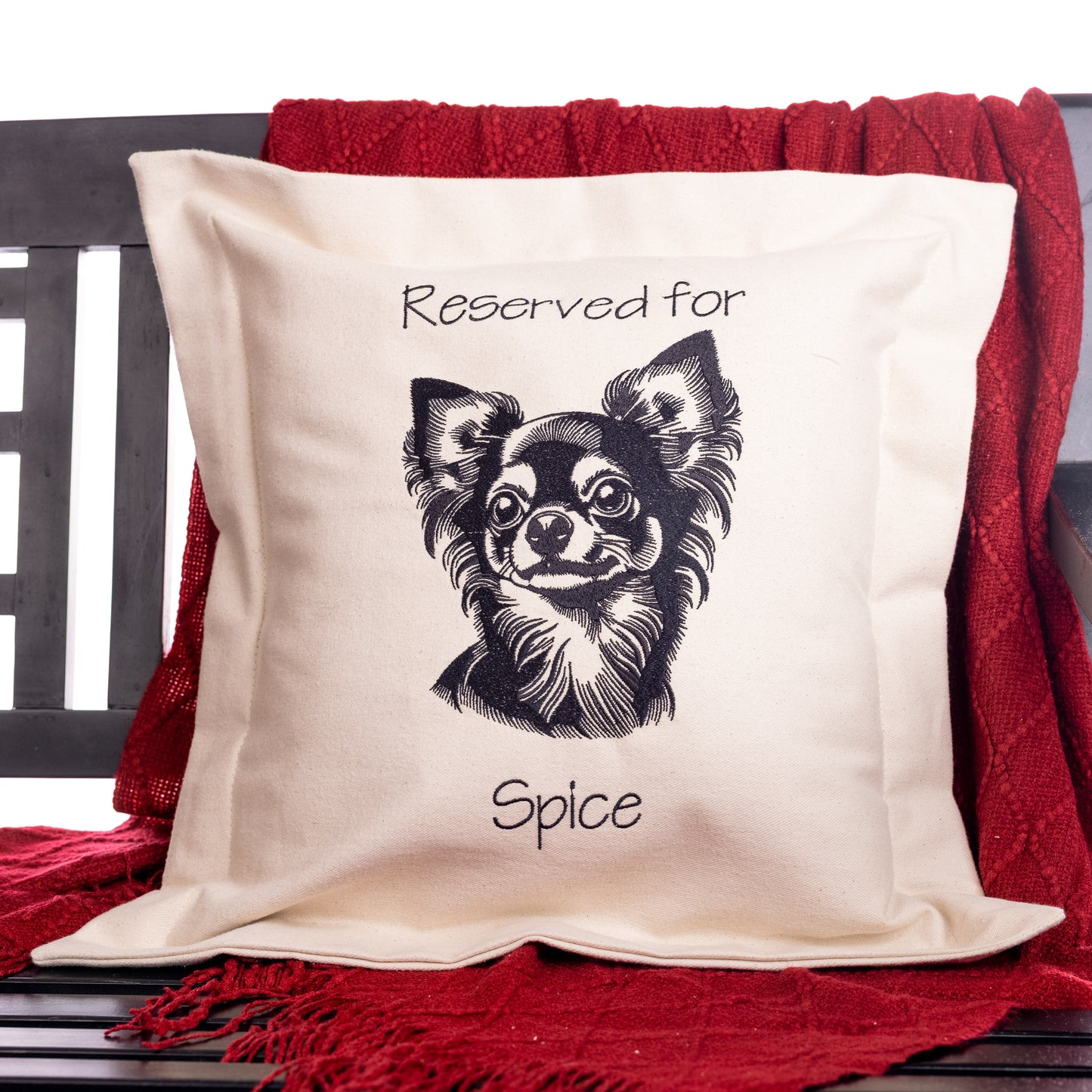 Long-Haired Chihuahua Pillow