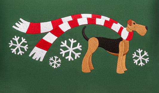 "Wrapped Up for Christmas" Airedale