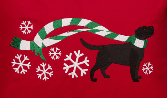 "Wrapped Up for Christmas" Black Lab