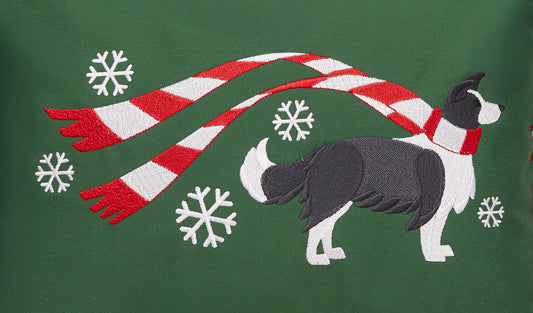 "Wrapped Up for Christmas" Border Collie