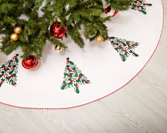 Cat Christmas Tree Design Tree Skirt