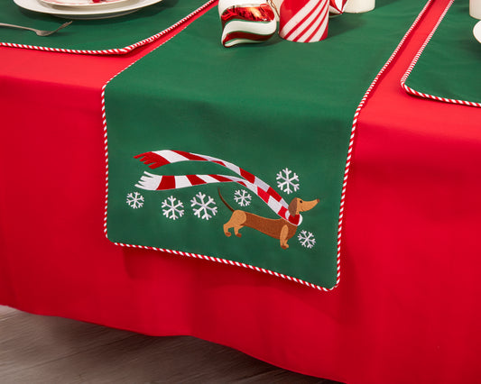 "Wrapped Up for Christmas" Table Runner-20 Breeds Available