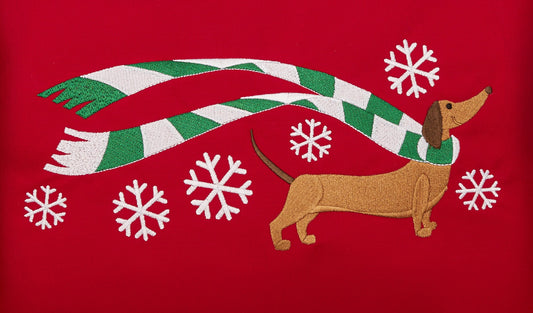 "Wrapped Up for Christmas" Dachshund