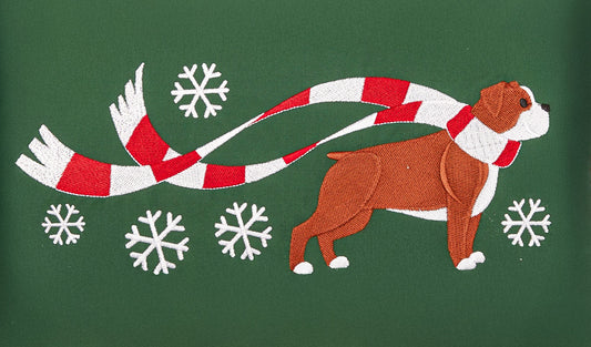 "Wrapped Up for Christmas" Bulldog