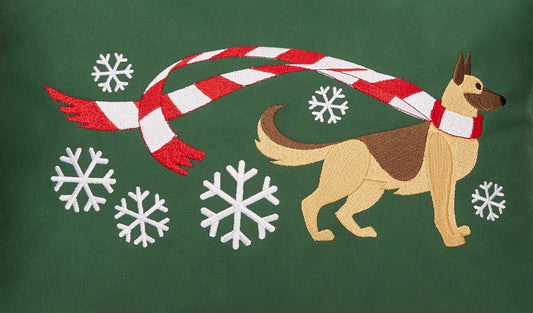 "Wrapped Up for Christmas" German Shepherd Dog