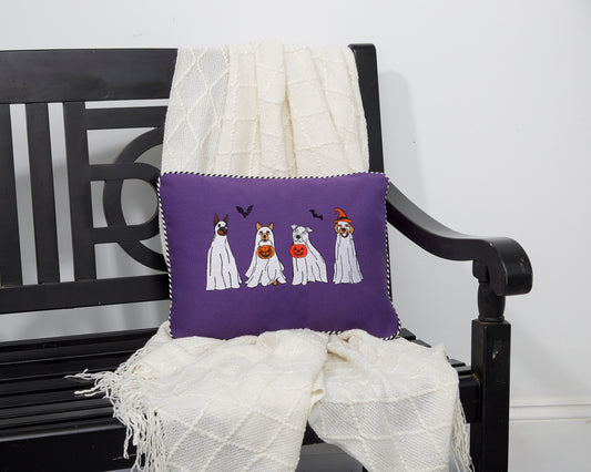 Four "Ghostly" Dogs Pillow