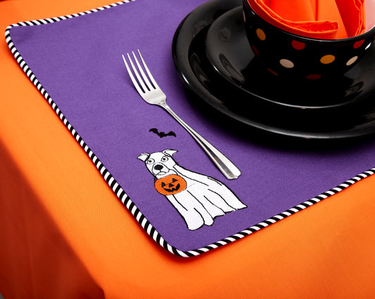 Four "Ghostly" Dogs Placemats-Set of 4