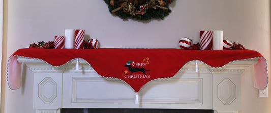 Merry Christmas Dachshund Mantel Scarf